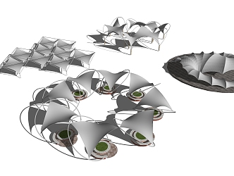 Modern Tensioned Membrane 3d model