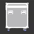 Durable Equipment Storage Case with Silver Frame Black Body Blue Lid Lockable Design for Transport