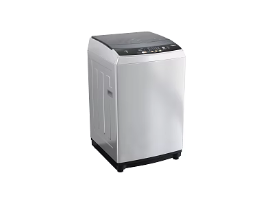 White Modern Washing Machine With Top Lid And Control Panel For Home Use 3d model