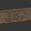 Artistic Traditional Wooden Carved Ornament Decoration Set With Intricate Patterns