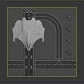 INDUSTRIAL LOFT FIGHTER SCI-FIGHTER SCI-FIGHTER SPACE FIGHTER 3d model
