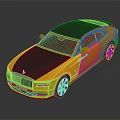 Rolls Royce Luxury Sedan Yellow And Black Shiny Exterior With Black Roof And Alloy Wheels