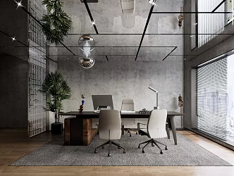 Industrial LOFT Office Manager's Office 3d model