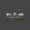 Modern Metallic Yacht Design With Cylindrical Structures And Platform Base