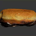 Freshly Made Orange Glazed Donut With Shiny Surface And Central Hole