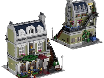 Jane O Lego Street View Paris Restaurant model