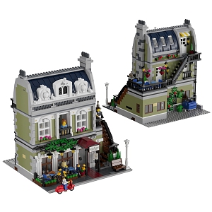 Jane O Lego Street View Paris Restaurant 3d model