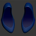 Blue High Heel Shoes Shiny Glossy Design Stylish Look With Reflective Sole And Modern Appeal