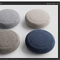 Modern Mat Round Low Mat Futon 3d model