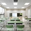 modern classroom 3d model