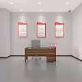 Modern Lounge Area With Light Colored Walls Gray Floor Wooden Table And Comfortable Chairs
