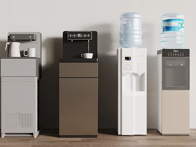 Modern Water Dispensers With Various Designs As Home Appliances For Daily Use 3d model