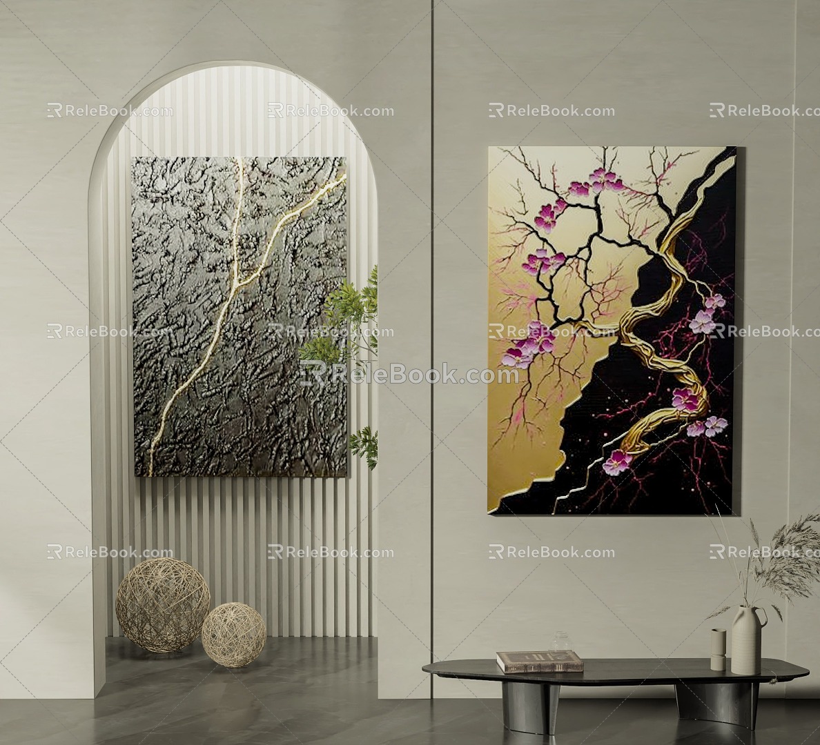 modern decorative painting 3d model