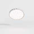 Modern Round White Ceiling Light with Star Pattern LED Lighting Fixture 3d model