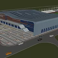 modern gymnasium building gymnasium 3d model