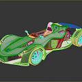 Futuristic Sports Car With Open Cockpit Sleek Aerodynamic Design And Alloy Wheels