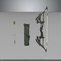 Compound Bow With Arrow And Quiver In Modern 3D Render Design 3d model