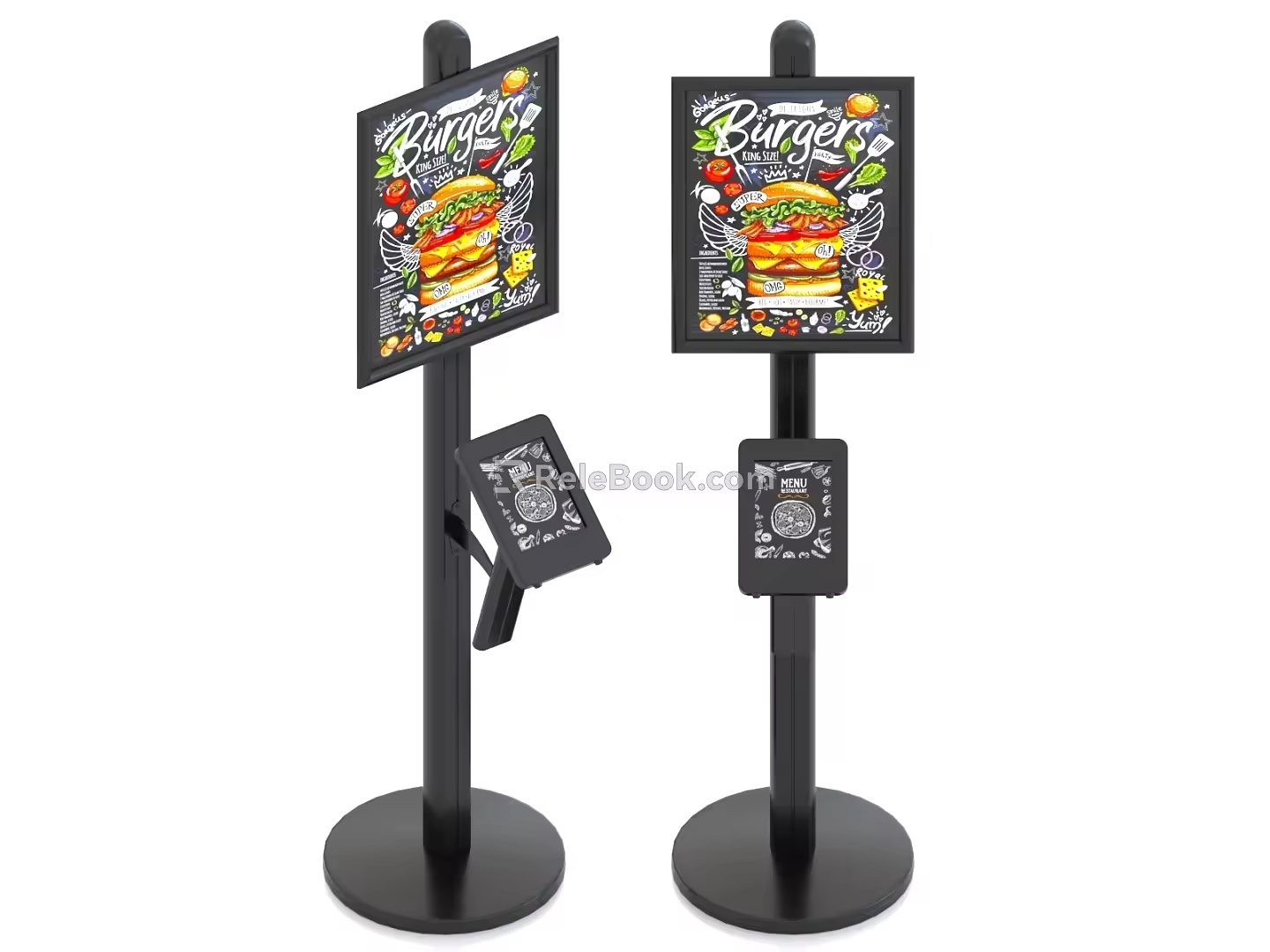 ordering machine menu bar menu board self-service terminal 3d model