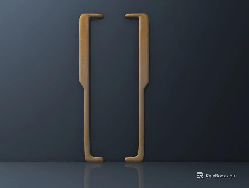 Pair of High Quality Golden Metal Hardware Tools With Long Durable Structure 3d model 