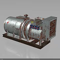 Rusted Industrial Equipment With Cylindrical Metal Body Control Panel Buttons And Base