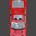 White Muscle Car With Black Grille Hood Scoop And Alloy Wheels