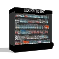 Refrigerator Freezer Display Featuring Look For This Logo And Bottled Drinks 3d model