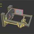 Modern printer three-axis printer CNC printer machining center CNC system computer gong CNC machine tool 3d model
