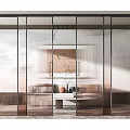 Modern Glass Sliding Doors With Transparent Frosted Design For Interior Partition Styles