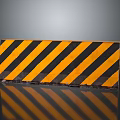Yellow Black Striped Traffic Barrier With Reflective Surface For Road Safety