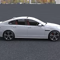 White Jaguar Sedan Modern Sporty Design With Red Interior Alloy Wheels And Front Grille