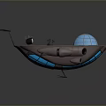 Futuristic Pink Vessel With Blue Transparent Dome Blue Interior And Thrusters