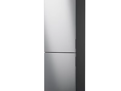Modern Stainless Steel Double Door Fridge Freezer With Sleek Design For Kitchen 3d model