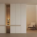 Minimalist Modern Entryway Cabinet With Side Cabinet And Sleek Design And Storage Space