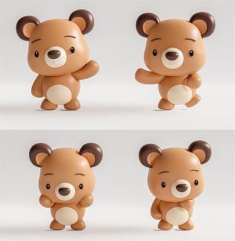 Modern Doll Bear Doll 3d model