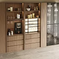 Wine Cabinet Sideboard Decorative Cabinet Middle Ancient 3d model