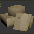 Multiple Sturdy Cardboard Boxes Stacked and Open for Storage and Packaging