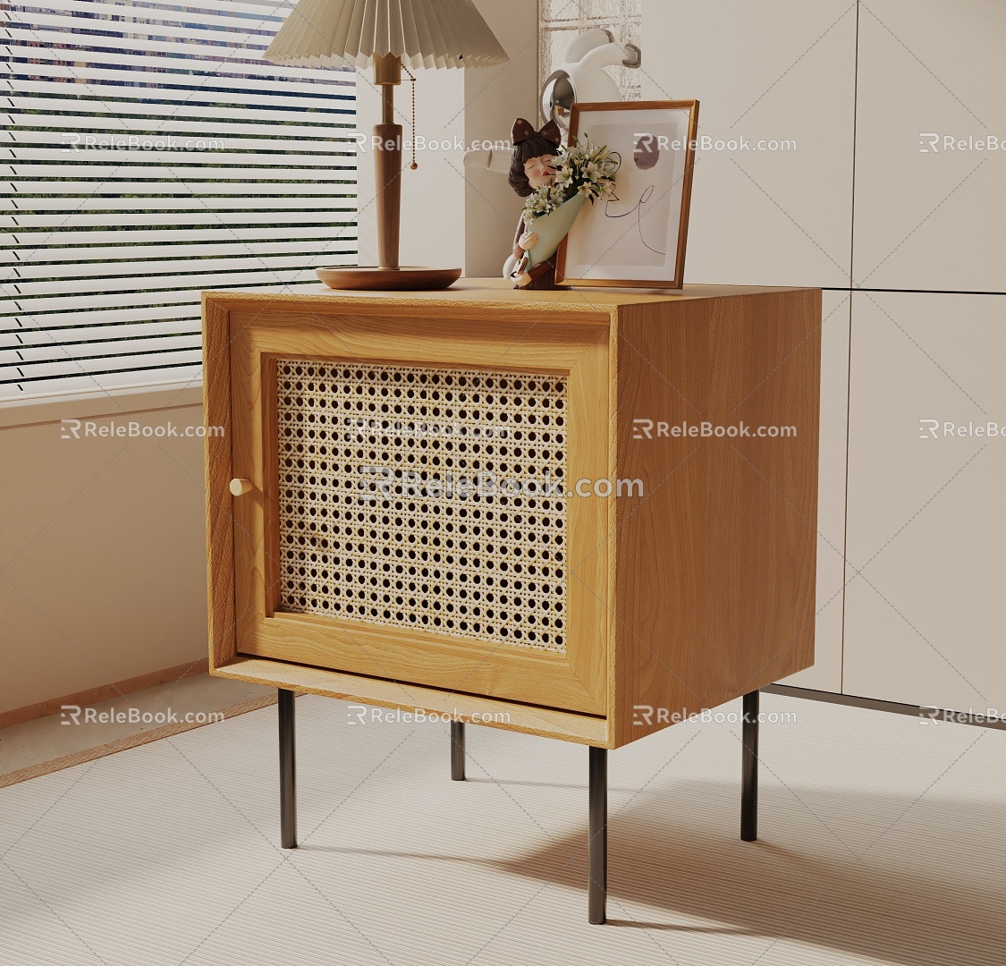 Modern Bedside Cabinet 3d model