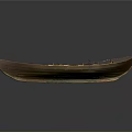 Vintage Yellow Wooden Boat With Multiple Seats On Gray Background