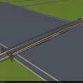 3D Rendered Modern Highway Bridge Spanning Wide River Connecting Opposite Urban Road Sides