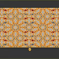 Fashion Clothing Storage Box With Colorful Geometric Patterns Gold Borders And Drawer Structure