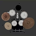 Natal Complete Drum Set With Multiple Drums Cymbals And Stands For Home Use