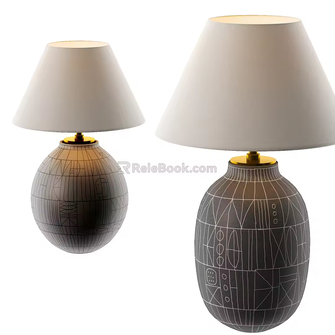Modern table lamp 3d model