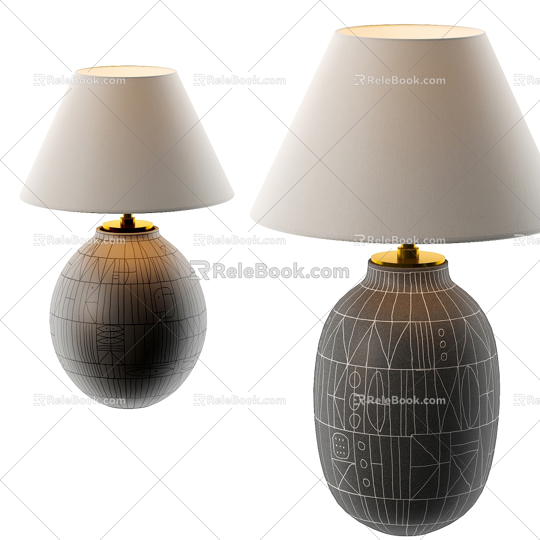 Modern table lamp 3d model