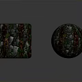 Wood And Stone Decorative Cube And Sphere With Natural Textured Surface