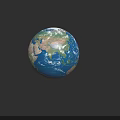 Beautiful Earth Globe With Blue Oceans Green Continents And Space View