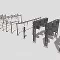 Heavy Duty Vehicle Chassis Frame With Metal Supports And Structural Design