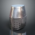 Shiny Silver Medieval Knight Weapon Helmet With Rivets And Holes Design