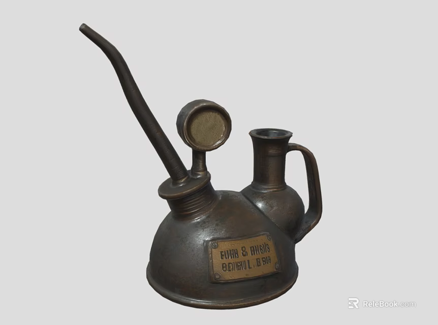 Vintage Metal Oil Can Featuring Long Spout Label PIPPIN & SON COY LTD Small Container 3d model 