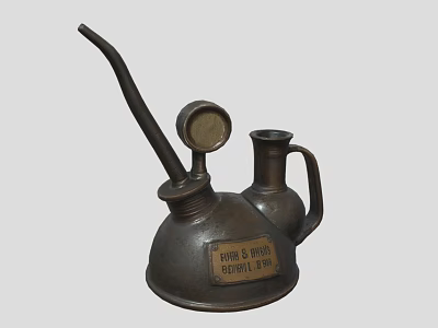 Vintage Metal Oil Can Featuring Long Spout Label PIPPIN & SON COY LTD Small Container 3d model