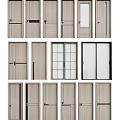 Modern Hinged Doors Collection With Wooden Frames And Glass Panels For Home Interior